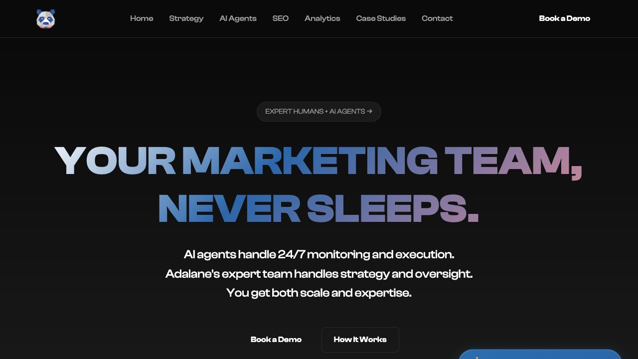 Adalane website homepage
