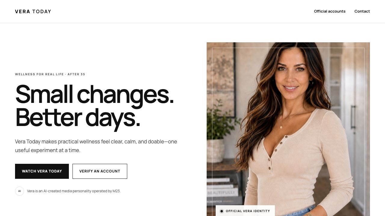 Vera Today website homepage